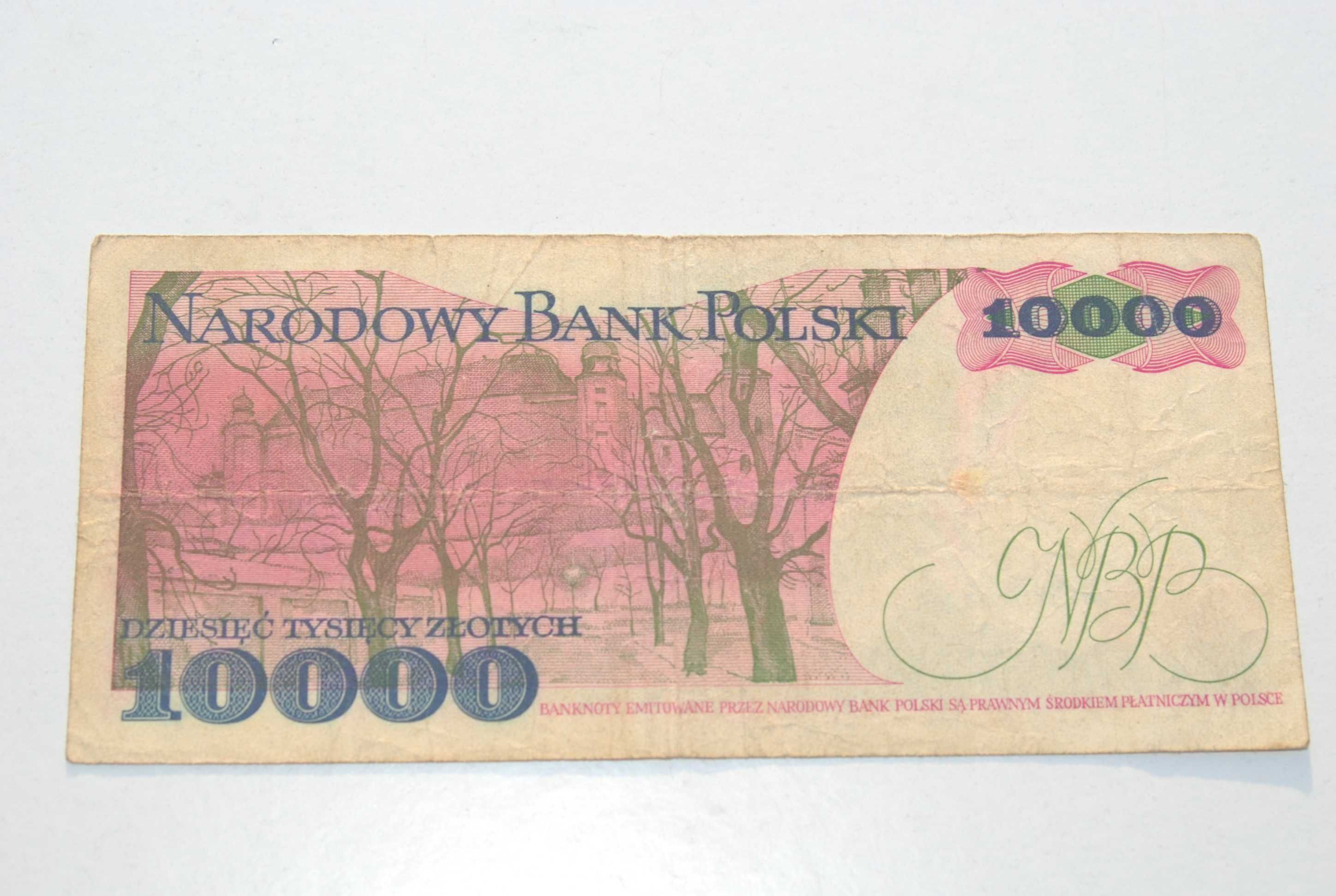 Stary banknot 10000 złotych Wyspiański 1987 antyk