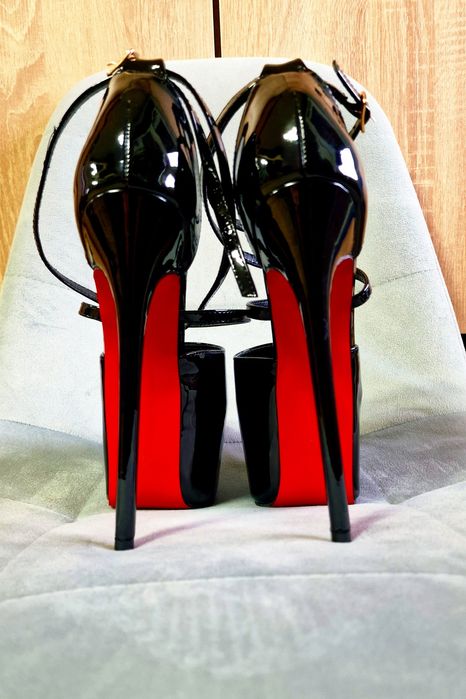 Szpilki sandały platforma 17cm sexowne high heels 38