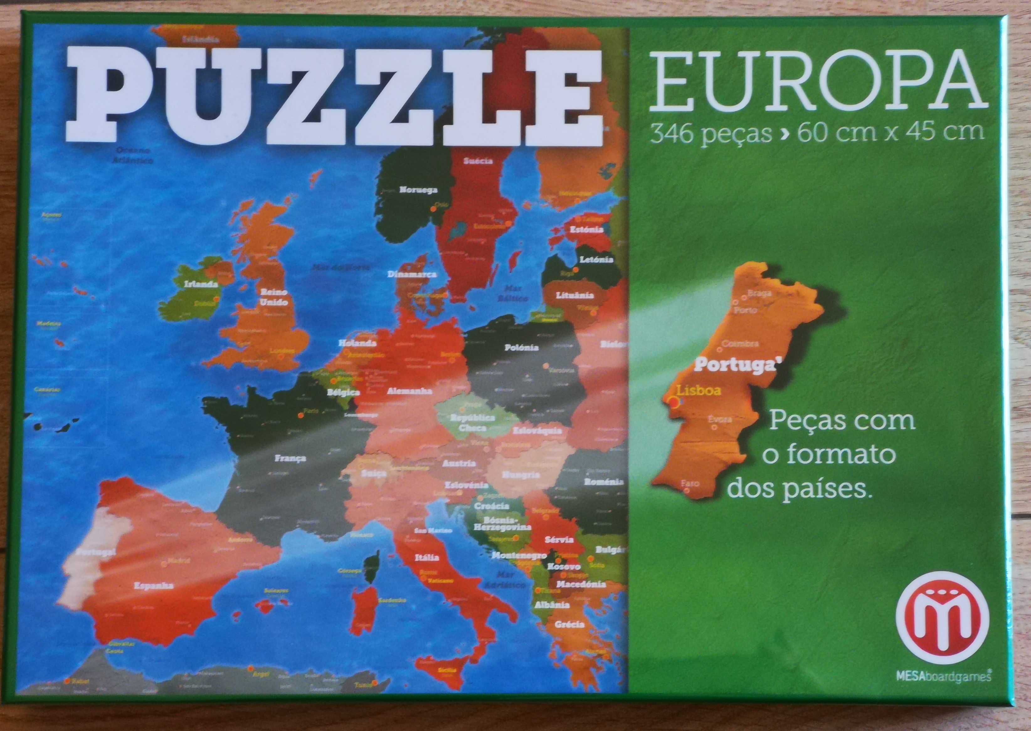 Puzzle Europa + Puzzle Mundo (novos e embalados) - Mesaboard Games