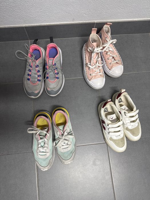 Sapatilhas crianca veja , all star, puma e nike originais como novas