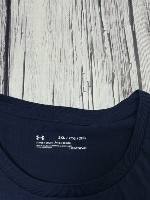 Under armour футболка синяя 2xl размер оригинал
