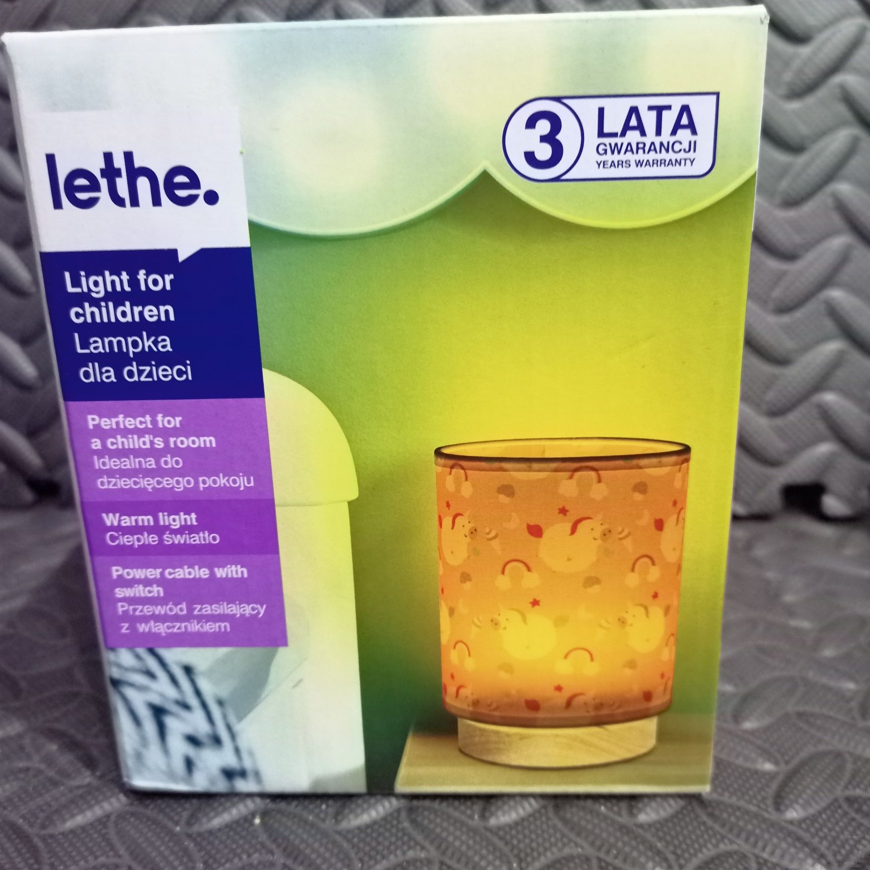 Lampka nocna Lethe jednorożce