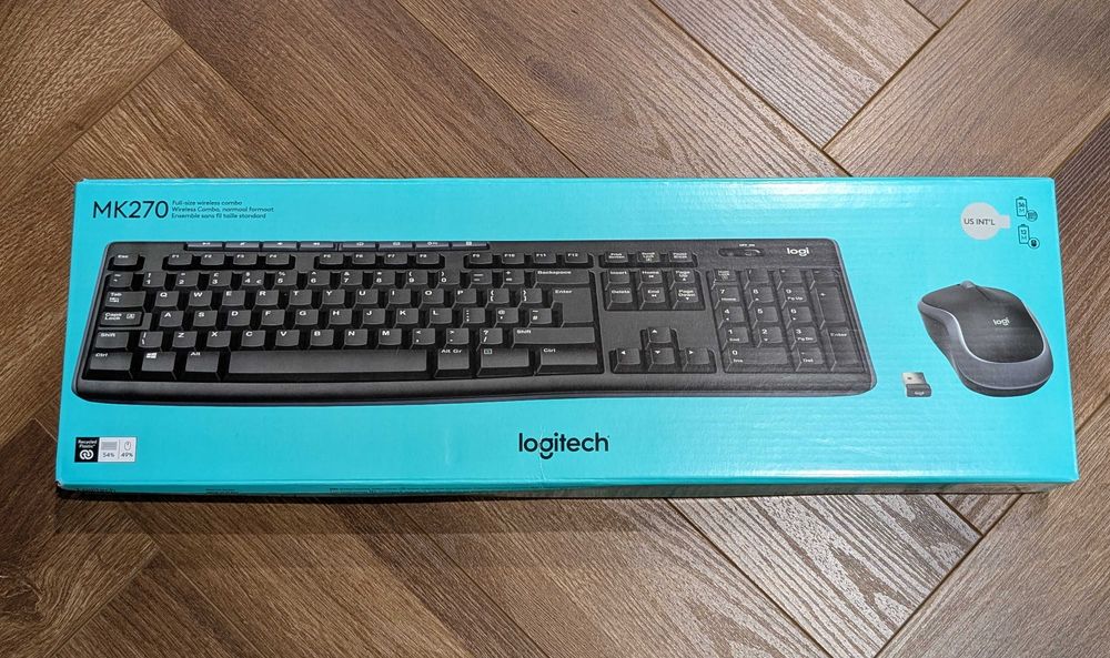 Zestaw klawiatura + myszka bezprzewodowa Logitech MK270 - nowy!