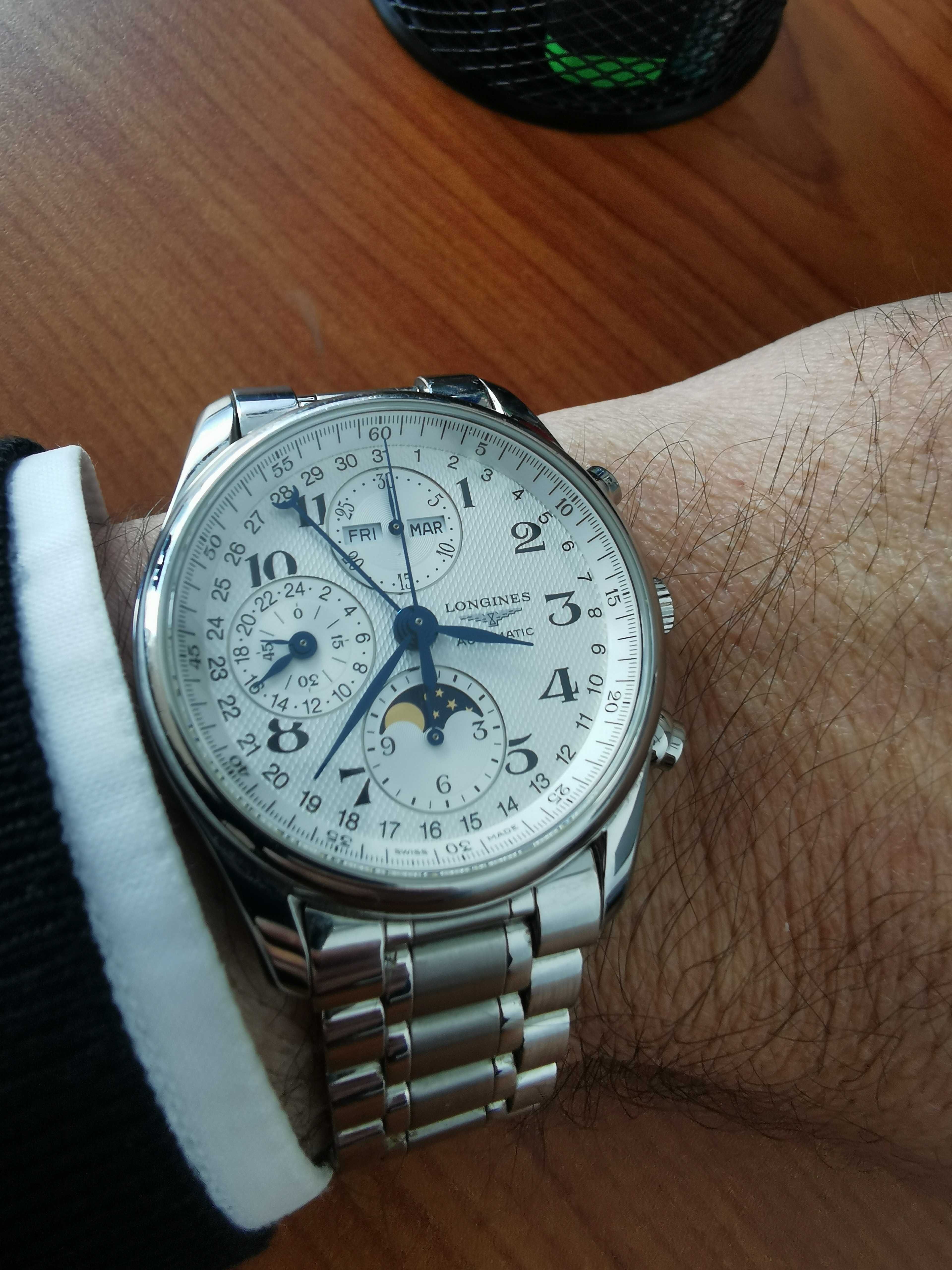 Relógio Longines Master Collection (Cronógrafo, Fases da Lua)