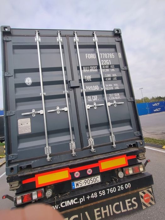 Kontener morski 20 6m Antarcyt RAL 7016 szary Easy open