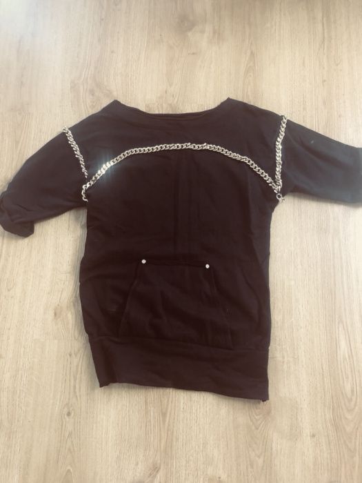 Elisabetta franchi bluza bluzka sweter kurtka  futerko lis jenot s xs
