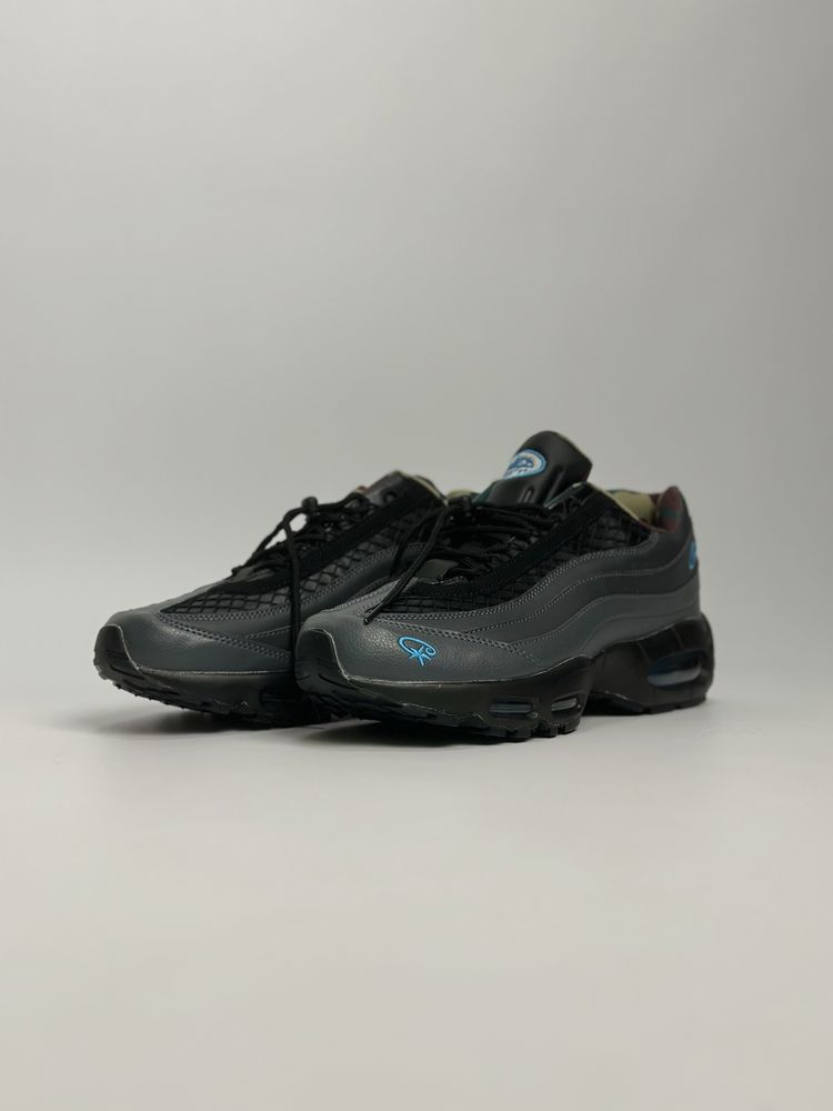 Corteiz Nike Air Max 95 44 43 чорні кросовки кросівки найк сірі