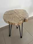 Stolik kawowy plaster drewna