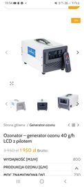 Ozonator generator ozonu LCD z pilotem 40 g/h