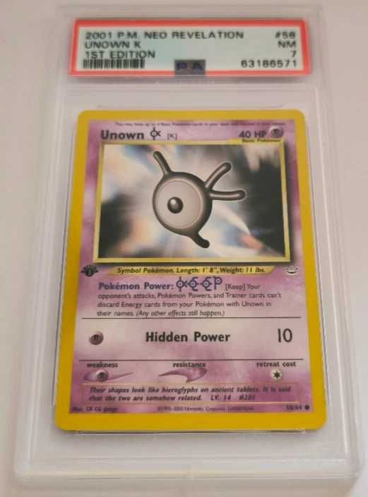 Unown K | Neo Revelation 1st Edition | PSA 7