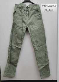 zielone spodnie materiałowe Zara 164 cm
