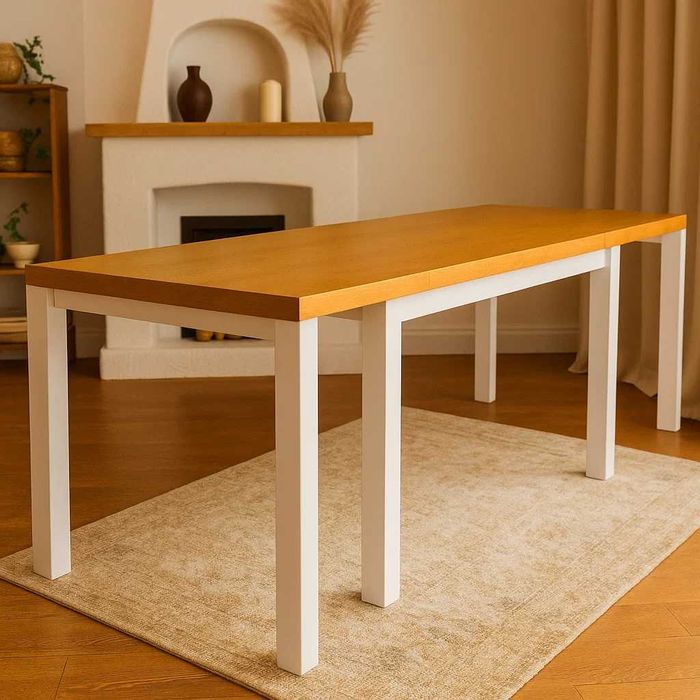 Duży Stół rozkładany Bergen 160-360 x 90 cm 8 Nóg - Transport Gratis