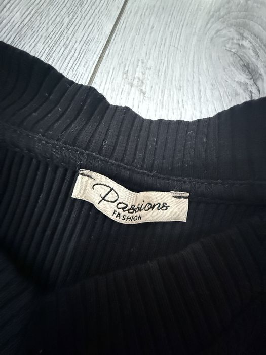 Bluzka tunika S/M prążkowana koszulka bawełna