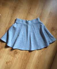 Spódnica jesienno-zimowa krótka rozkloszowana szara, rozmiar S, H&M