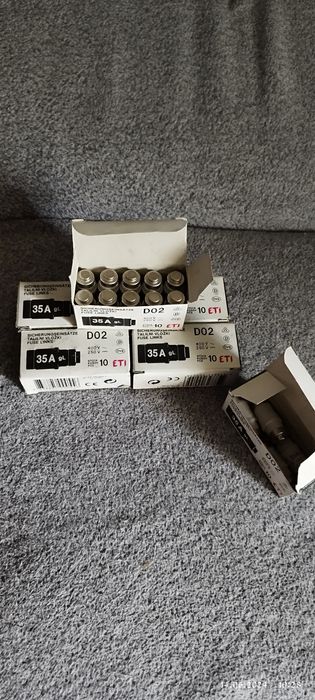 Wkładka topikowa bezpiecznik D02 25A ETI 54 sztuki