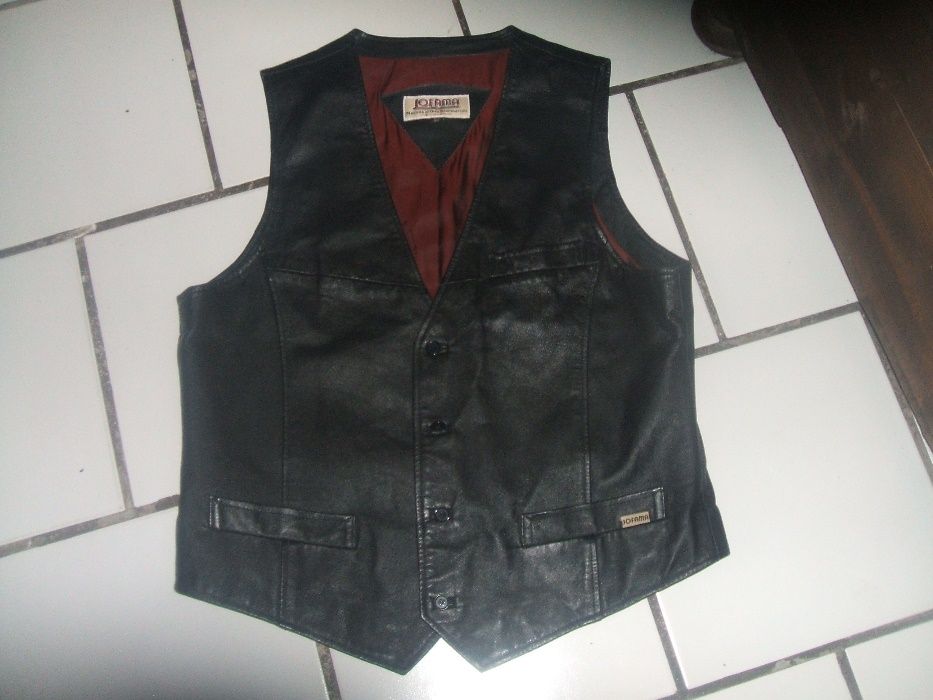 bezrękawnik męski skórzany xl (54) firmy jofama kamizelka