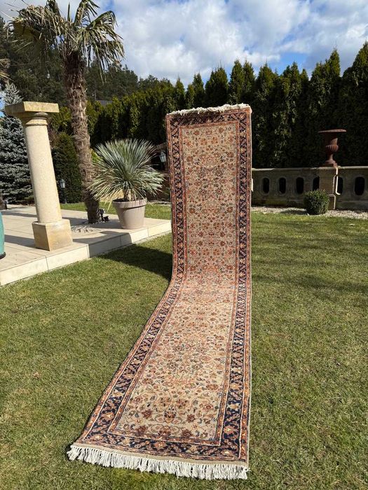 Kaszmirowy r.tkany chodnik dywan perski Indo Bidjar 410x85 gal. 11 tyś