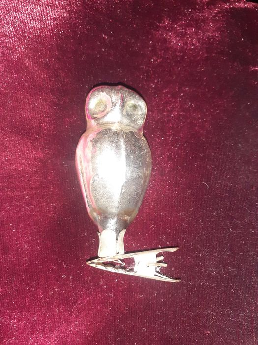 Елочные игрушки старинные на прищепках Сова, Цыплыта, грибы, СССР