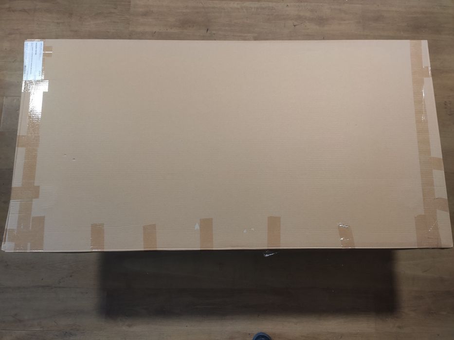 Wuteh Blat biurowy 160x80 kanały dąb amber laminat 2mm obrzeże