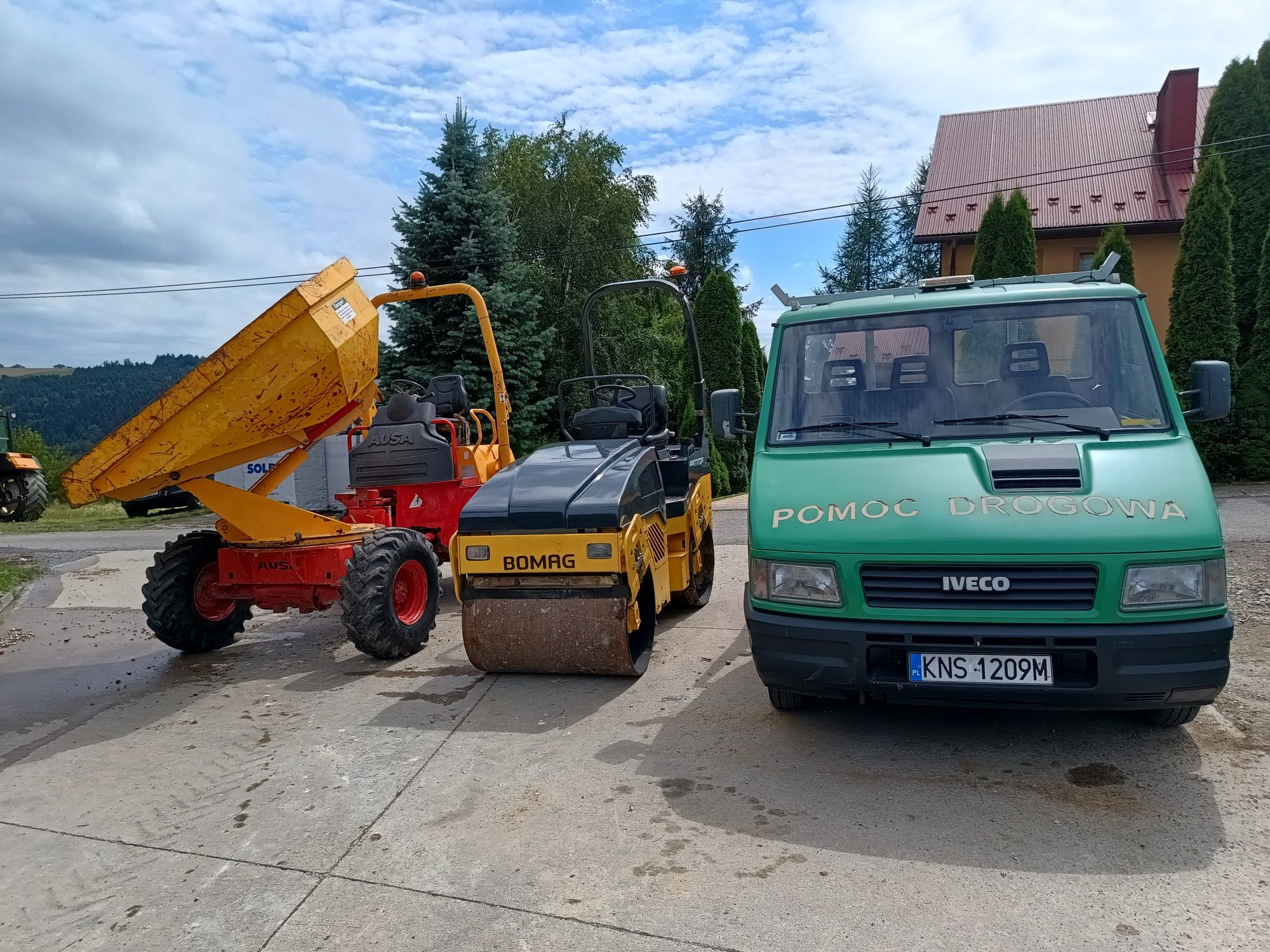 wynajem koparki, walca, wozidla budowlanego, ładowarki bobcat,