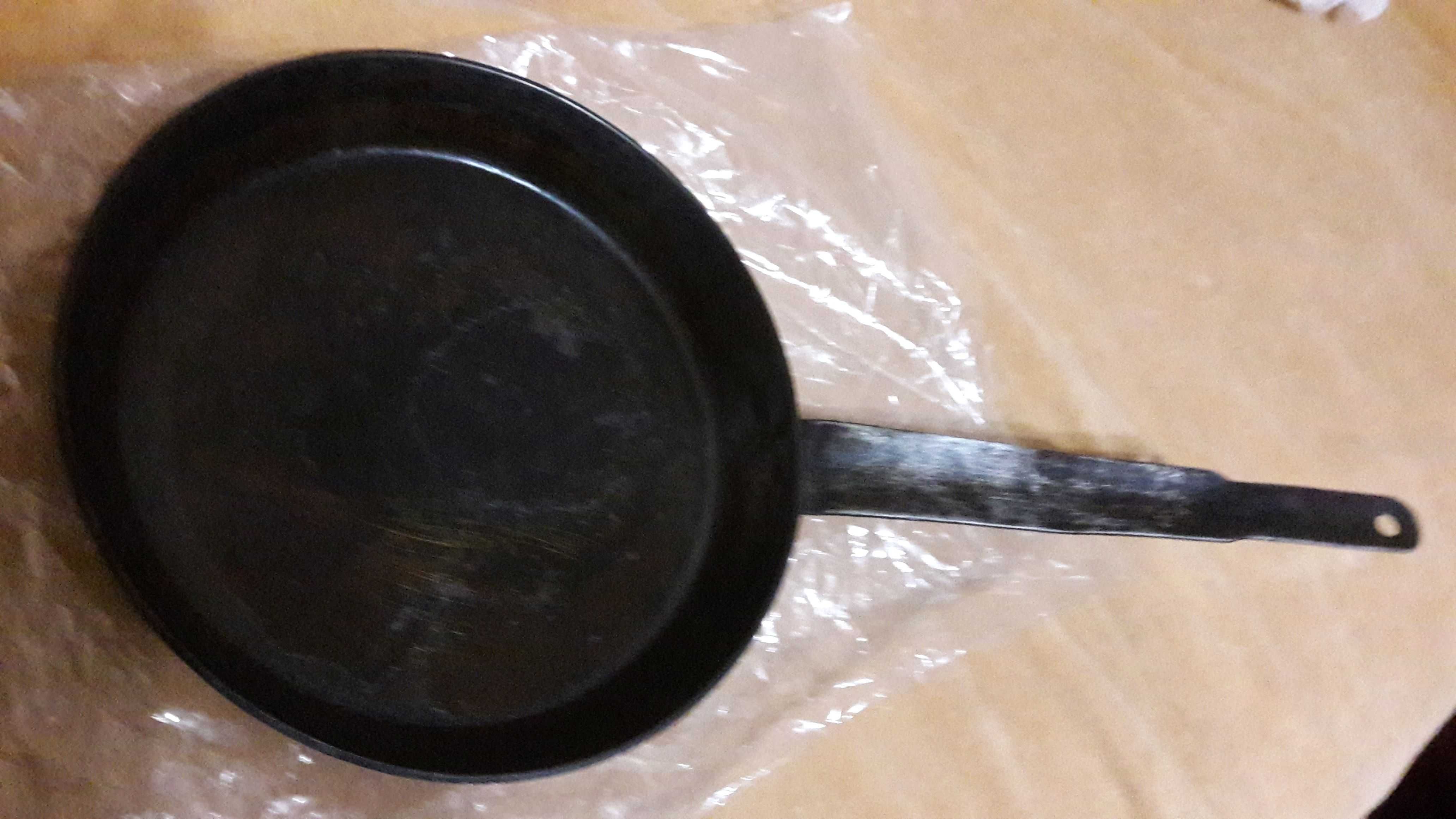 Сковорода из черной углеродистой стали, СССР, размер 24 см