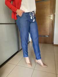 Spodnie Answear lejące cienkie kolor denim fason chinosy r. L