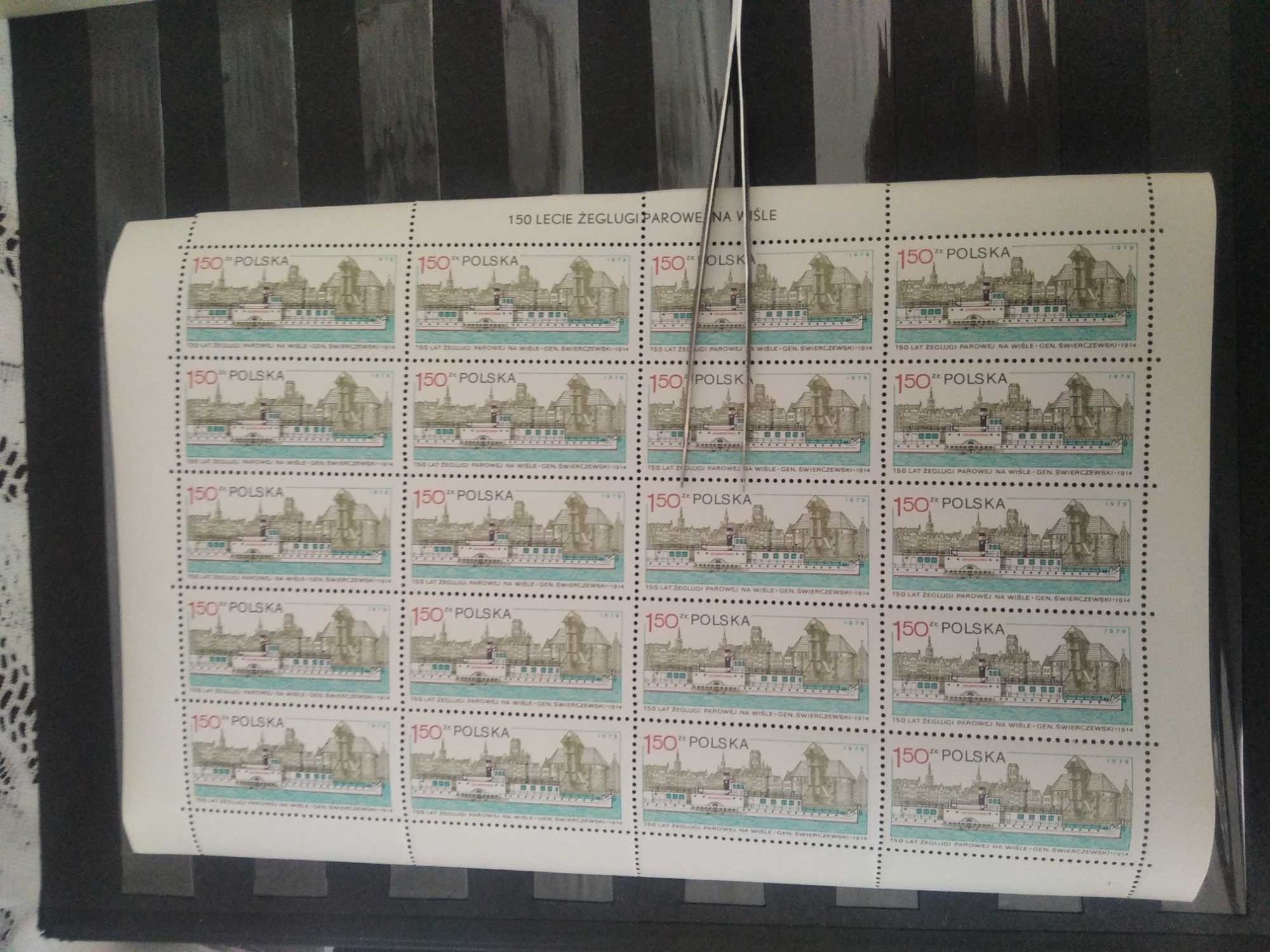 Arkusz znaczek,znaczki polskie,fi 2486 ** z B2 ŻEGLUGA PAROWA PO Wiśle