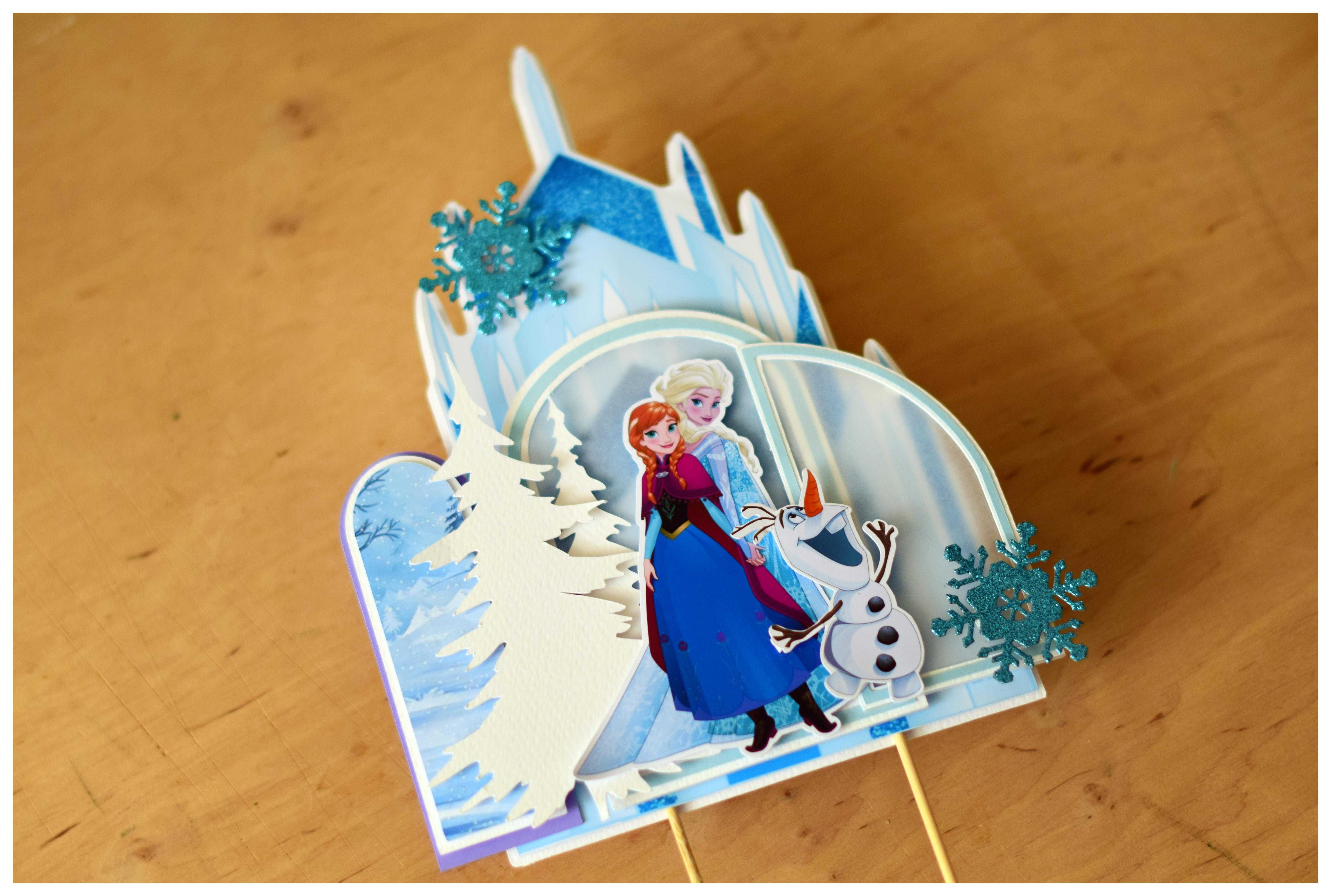 topper na tort kraina lodu anna i elsa Olaf zamek lodowy