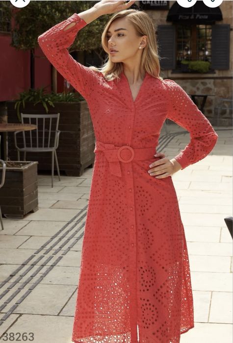 Червона сукня з прошви Gepur розмір S