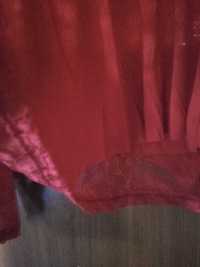 Bluzka czerwona koronkowa