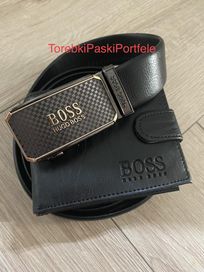 Nowy zestaw Hugo Boss , pasek + portfel.