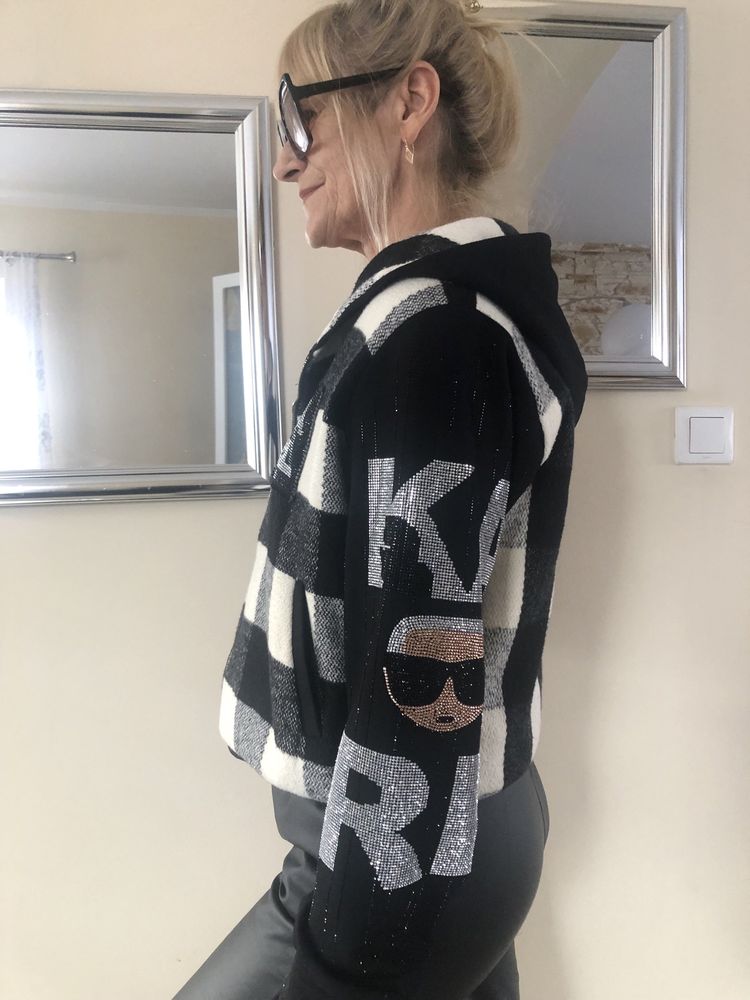 Kurtka lekka wiosenna karl kani diamenty cekiny nowa