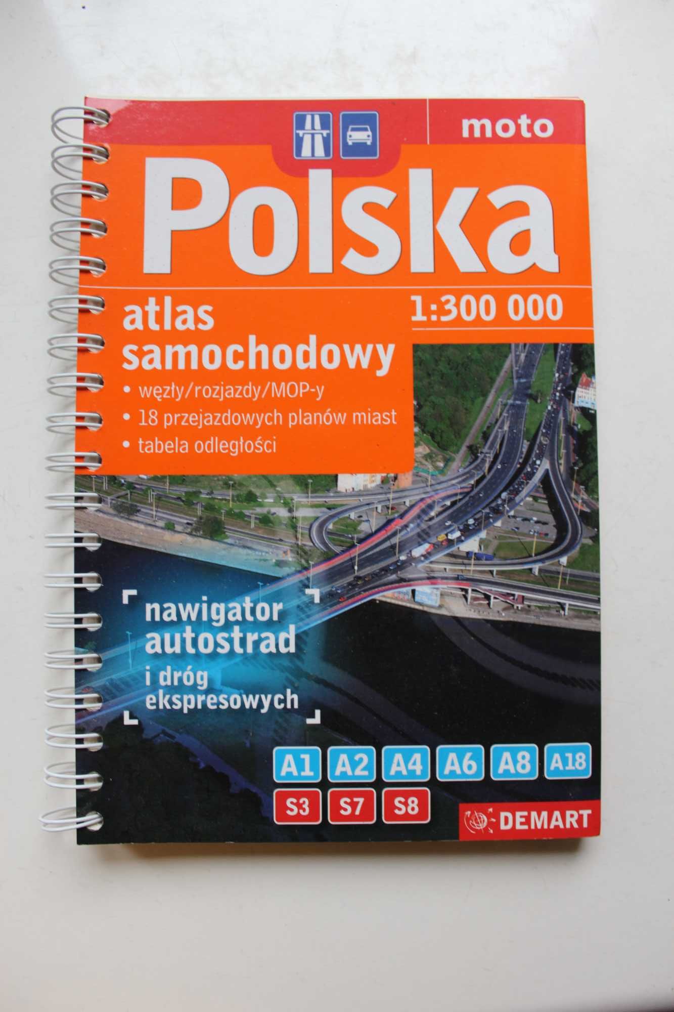 Polska atlas samochodowy Demart plan miasta nawigator 1:300 000 mapa