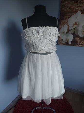 Nowa piękna sukienka na wesele komunie cekiny 42 44