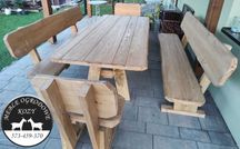 NOWE CENY! Meble ogrodowe drewniane góralskie. Lite drewno ławka stół