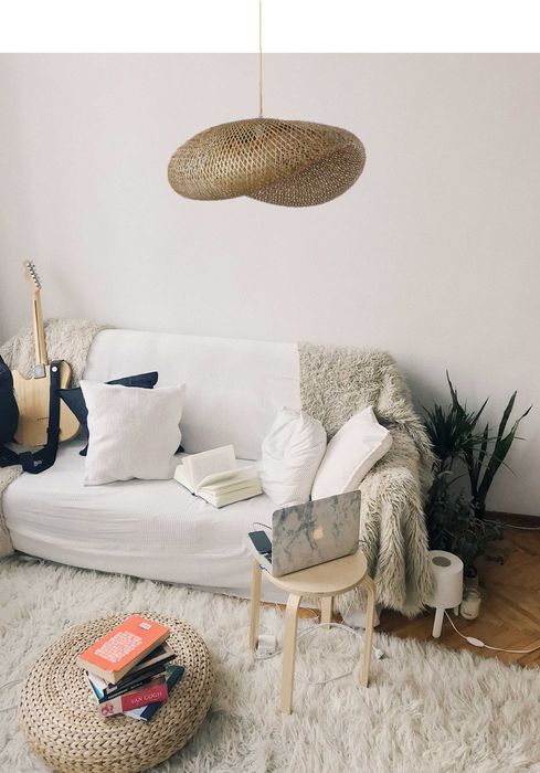 Lampa sufitowa lampa bambusowa naturalna boho