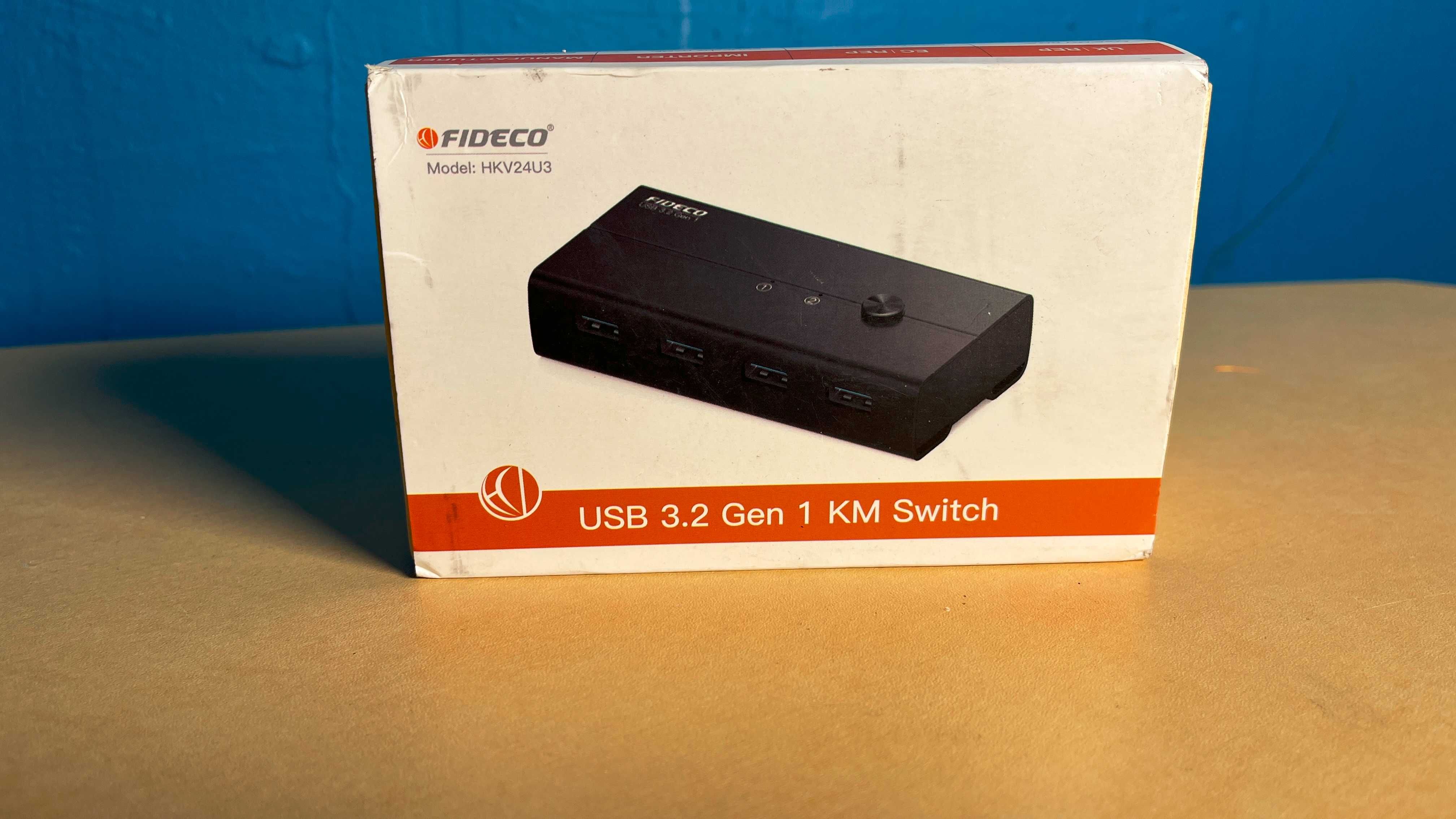 Selektor Przełączników USB, aluminiowy USB 3.2 Gen 1  5Gbps FIDECO