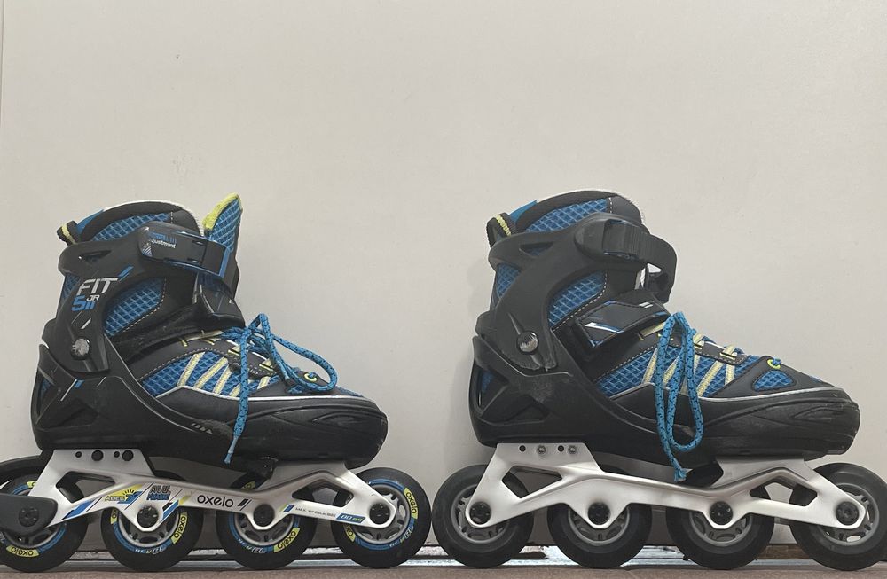 Rolki Oxelo Fit jr 5 Niebieskie + Ochraniacze Gratis