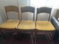 Krzesła drewniane PRL vintage bukowe