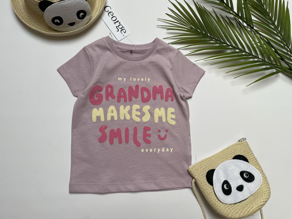 86-92 George bawełniana koszulka tshirt babcia grandma makes me smile