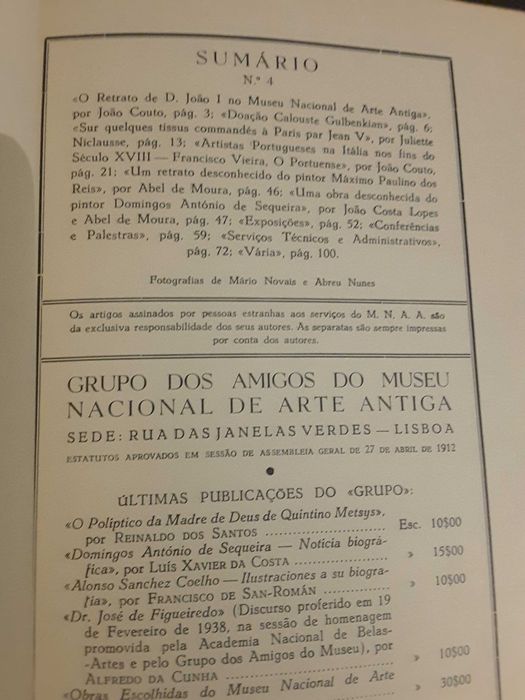 Boletins do Museu Nacional de Arte Antiga
