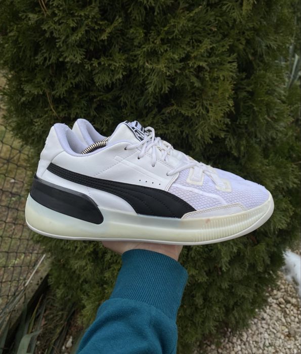 Buty Puma Sportowe Sneakersy Męskie Skórzane Białe Wysokie Vintage 44