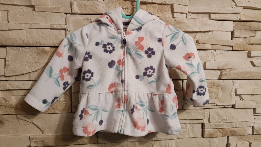 Bluza polarowa 74 Carters 9m miła, uroczy wzór