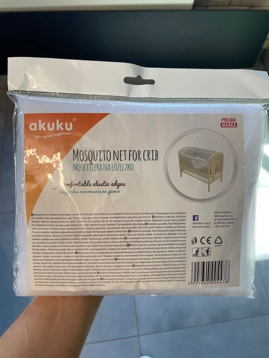 Moskitiera na łózeczko uniwersalana biała - Akuku Nowa