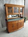 stary kredens drewniany z lustrem /  878