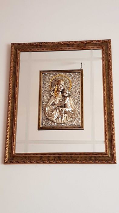 Quadro/Espelho em PRATA ARG 925