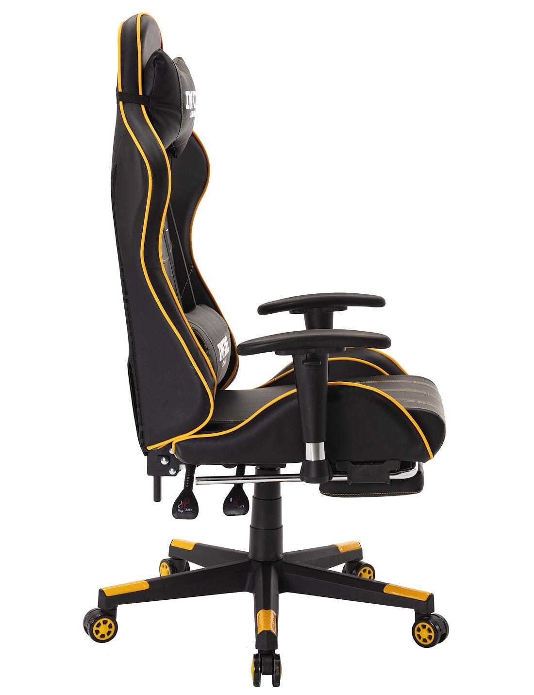 Fotel do biurka Infini series No.16 Czarno/Żółty , regulowane oparcie