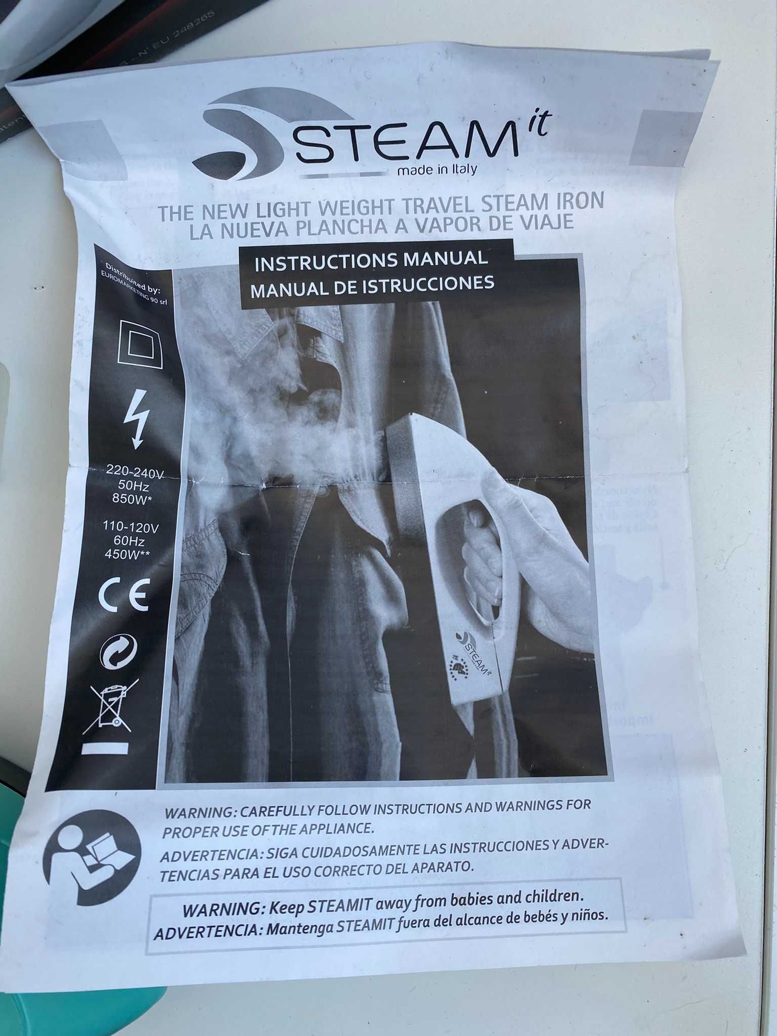 Ferro de Vapor Portátil Steam It