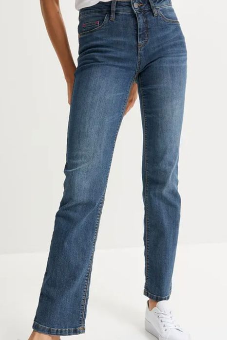 Spodnie jeans straight prosta nogawka, 40