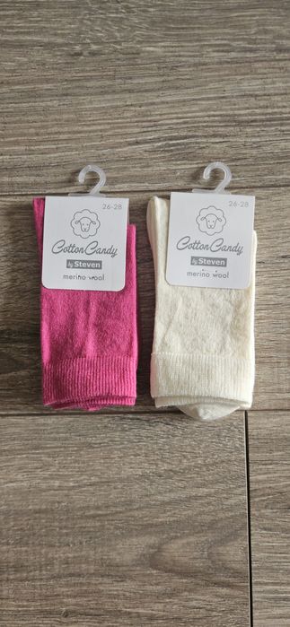2x Skarpetki dziecięce merino wool wełniane NOWE